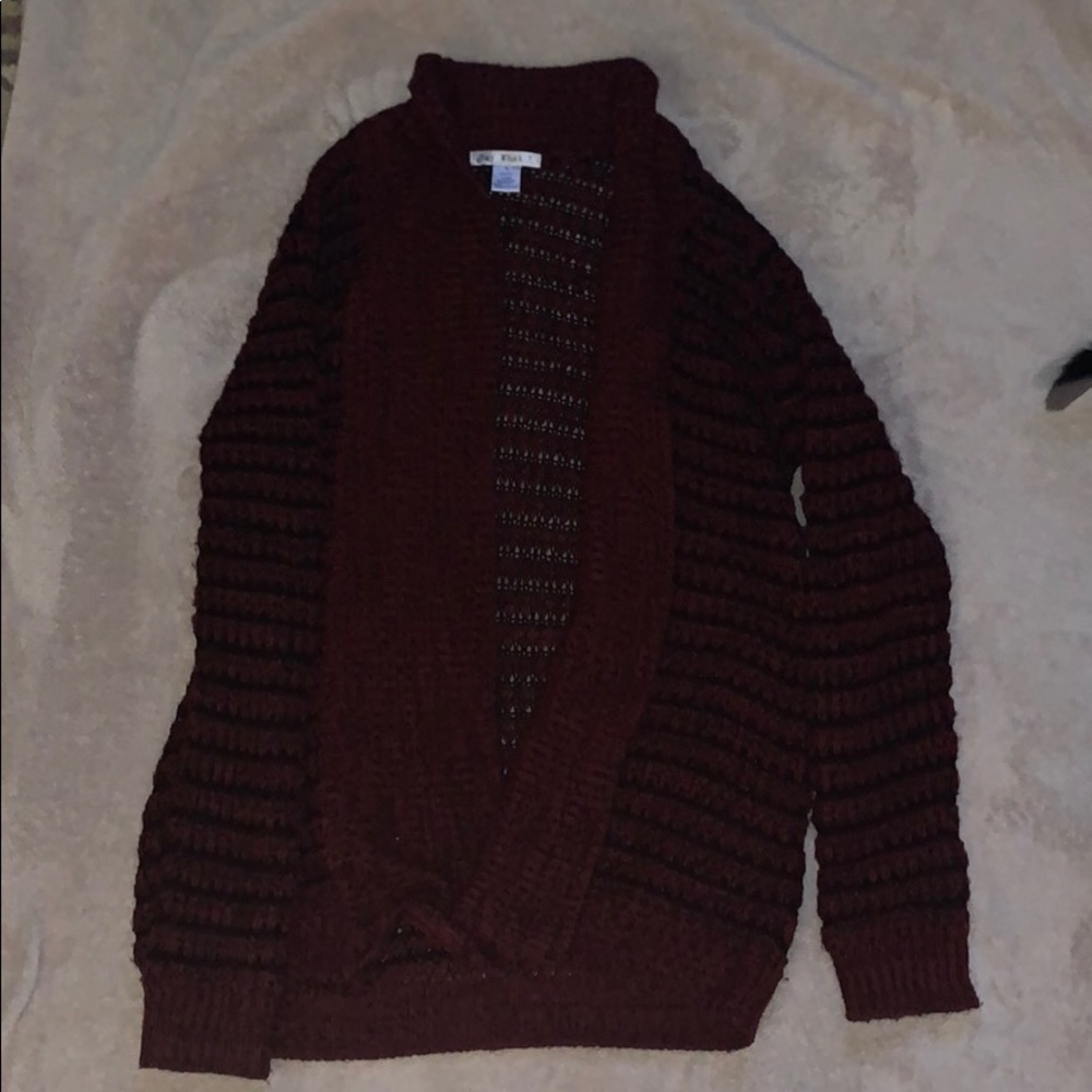 Say What? Black and Red knit cardigan